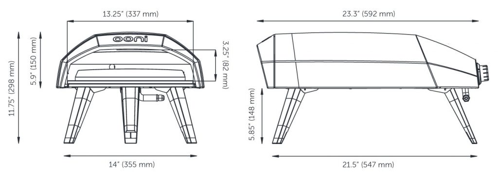 Ooni Koda 12 caractéristiques techniques