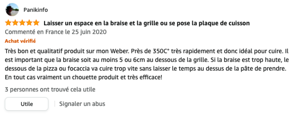 four à pizza pour barbecue BBQ-Toro temoignage client